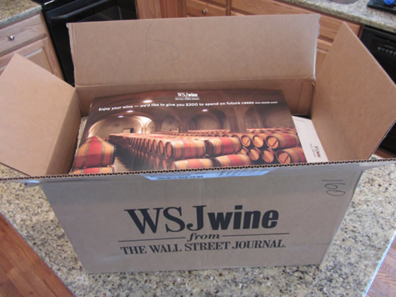 Here's the open box from the Wall Street Journal Wine Club