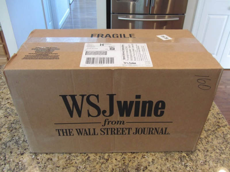 Your shipment from the wall street journal wine club will look like this