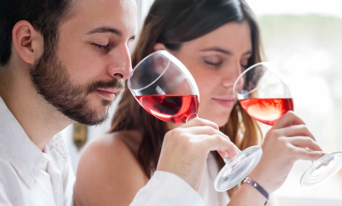 Oenophiles Drinking Wine