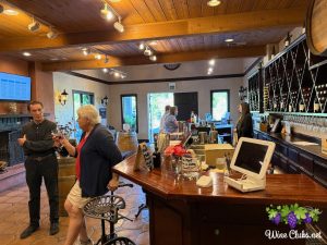 drinking wine at byington winery