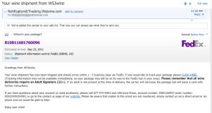 wsj wine fedex email