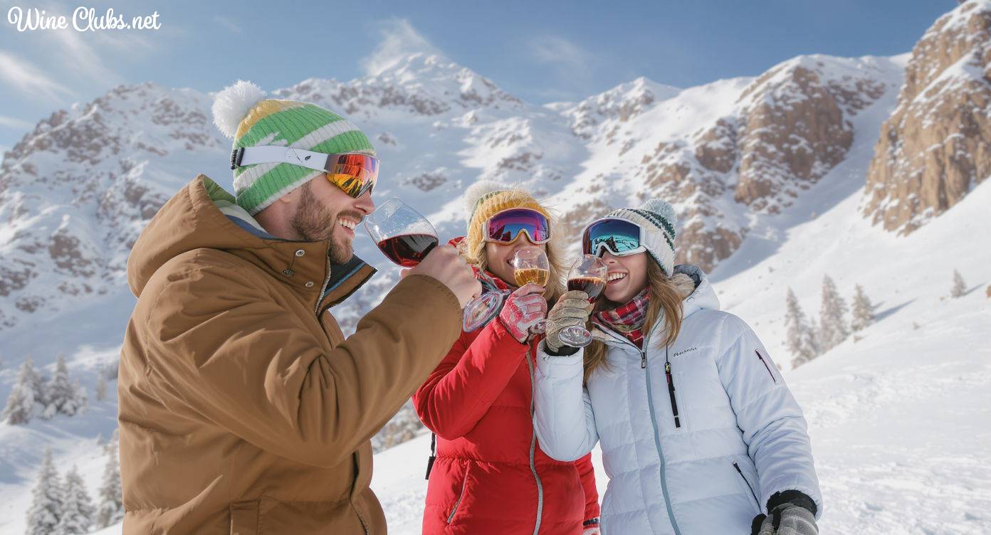 snow wine drinking
