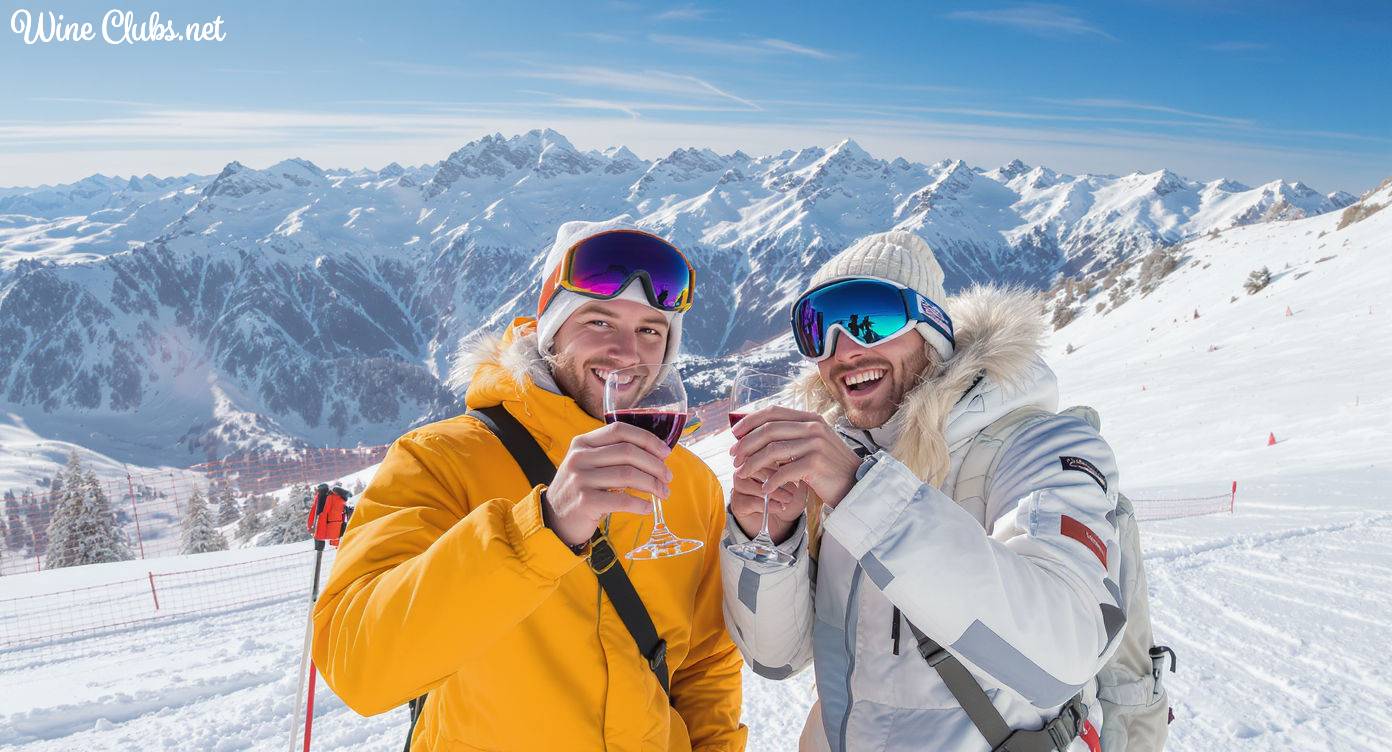 wine drunk skiing