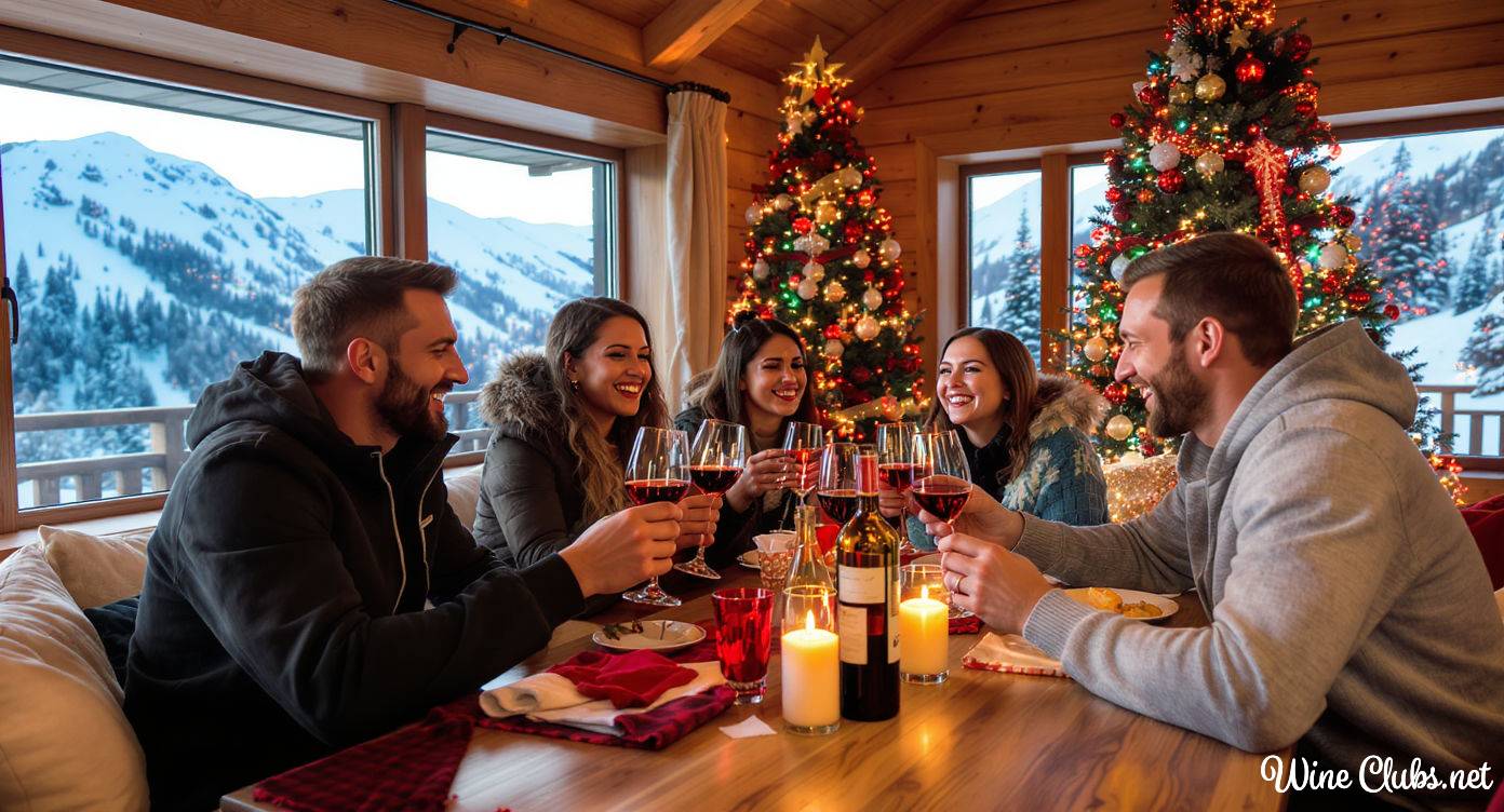 winter time wine drinking