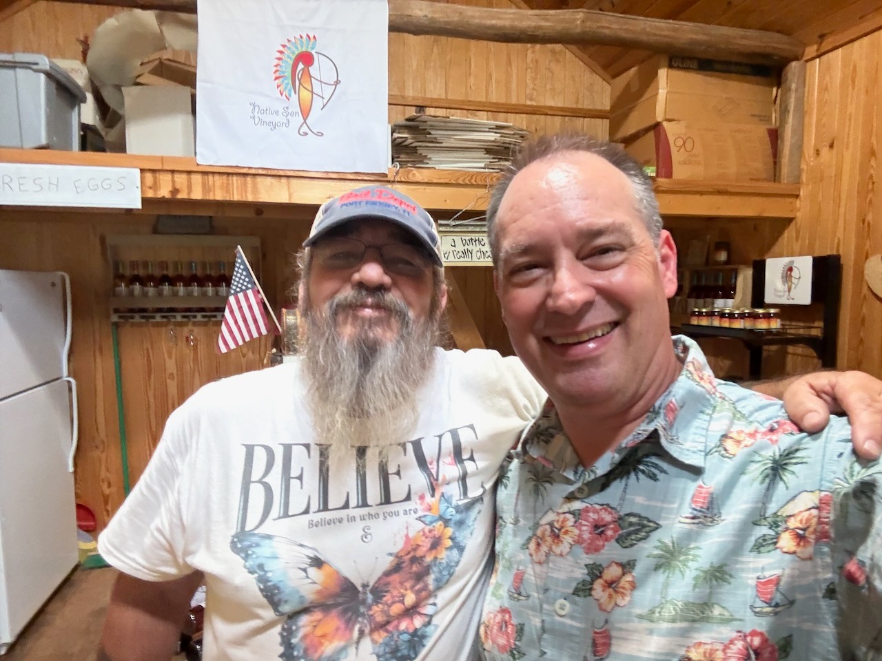 native son vineyard - wine tasting with mike