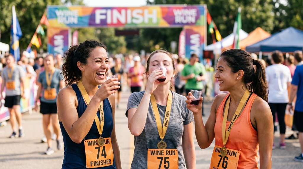 ultiamte wine run finish line